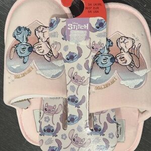 Disney Lilo & Stitch Angel Womens Fuzzy Mule Slippers Size Small 5/6 Primark New